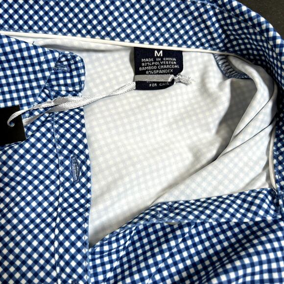 Full Turn EcoTec Golf Polo "Houndstooth Geo Lisle" Mens M NWT - Picture 6 of 7